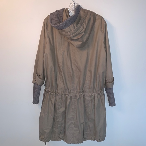 M.Tsubomi Japanese Streetwear Wool Blend Hooded Trench Coat 44 - Picture 2 of 15